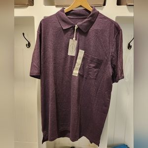 Mens short sleeve polo (purple)